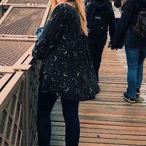 Urban Outfitters night sky button down blouse